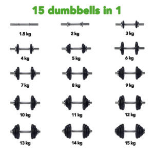 Reguleeritav hantel Tunturi 15kg