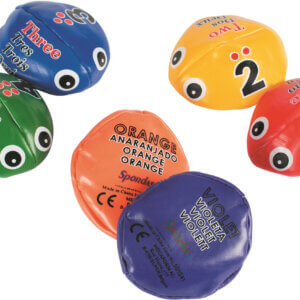 Graanulitega täidetud pallide komplekt numbritega 1 kuni 6 Megaform